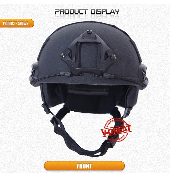 Nij Certified Black Fast Helmet with Ce Certificate