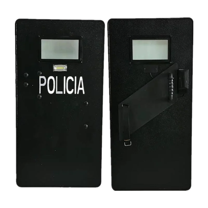 Handheld Bulletproof Shield with Window and Strobe Light Ballistic Shield Plate